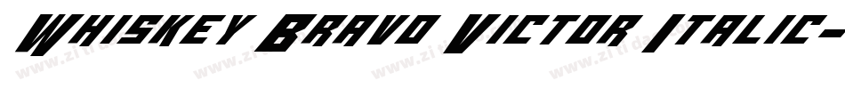 Whiskey Bravo Victor Italic字体转换